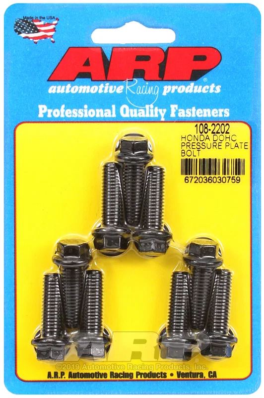 108-2202 – ARP Clutch Pressure Plate Bolt, For Use With Dual Overhead Cam B Series Honda 8 Millimeter x 1.25 Thread S...